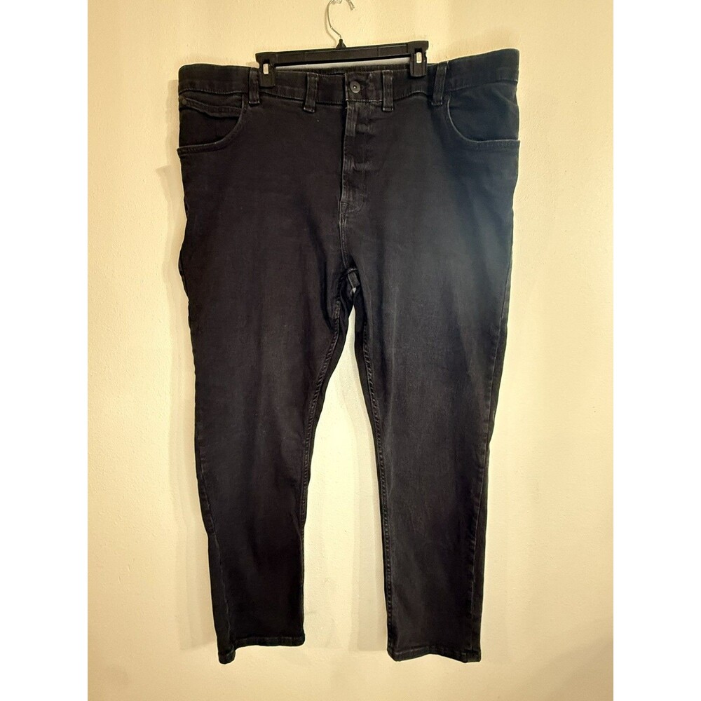 Wrangler All-Day Flex Black Denim Jeans Mens Size 46x30 Stretch Denim